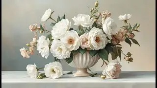Art Frame TV | Bright Floral Still Life  Art | 1 Hour Loop