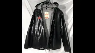 BLACK DIAMOND / KAUFMAN HEAVY RUBBER JACKET SCHWARZ GUMMIJACKE GUMMIMANTEL ULTRA RARE NEW WITH TAGS