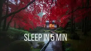 🔴 Deeply Soothing Rainfall at Red Maple Walkway Pond to Help You Fall Asleep in Minutes 🍁