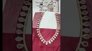 Neck Design with mirror lace #viral #youtube #shortsfeed #sleevesdesign #neckdesign #necklace#shorts