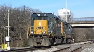 CSX SD40-3 4323 and GP40-2 6402 Run Light as M771-23 on 1/23/22