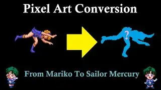 🎨 Sailor Mercury Somersault Kick 3rd Frame Pixel Conversion Ranma 1/2  To Arcade Style For Mugen