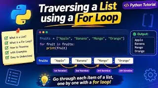 14. traversing a list using a for loop in python ( part 1) #python 