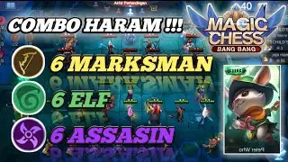 COMBO TRIPLE SIX AUTO WIN || BEST MAGIC CHESS COMBO 2020