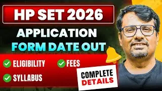 HP SET 2026 Application Form Date Out | Eligibility, Fees, Syllabus | Complete Details By GP Sir