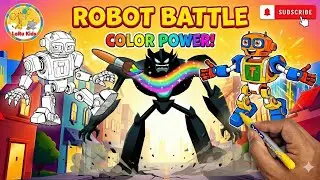 Robot story book Coloring | Cartoon for kids #colour #kidsvideo #cartoon @larukidsindia 