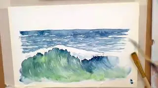 How to paint a wave in watercolour - one lecture from a course you can buy.