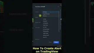 How to Create Alerts on Tradingview #shorts #tradingview
