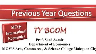 TY BCOM | MCQs | Previous Year Questions | International Economics | SPPU Exam | Online Exam