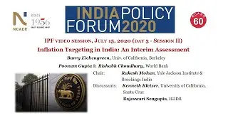 IPF 2020| Inflation Targeting in India: An Interim Assessment