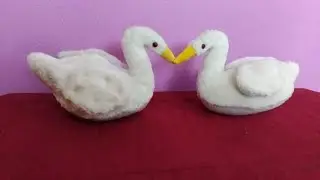 How to make swan soft toy cutting step by step part 1...