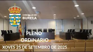 Pleno Ordinario do Concello de Burela do xoves 25 de setembro de 2025