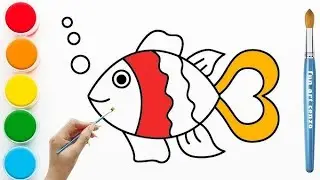 How to draw ll fish drawing easy ll abc phonics song Alphabet song ll kids video 