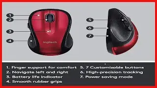 Logitech M510 Wireless Computer Mouse &ndash; Comfortable Shape with USB Unifying Receiver