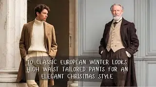 10 Classic European Winter Looks High Waist Tailored Pants for an Elegant Christmas Style