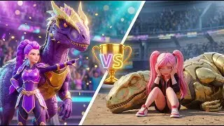 Golden Squad VS Silver Legion RUMI Wins Ancient Dino Racing Cup   KPOP Demon Hunters