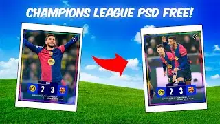 Free PSD 😎 | Champions League Design ⚽ | Tutorial (Full-Time)