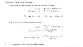 Statistics of stochastic processes