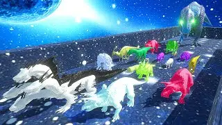 Escape from ALIEN T-REX - Escape from Monster - Animal Revolt Battle Simulator