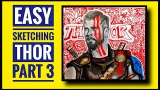 How To Draw Thor aka Chris Hemsworth Step By Step Tutorial P3 | Shwet Sketches
