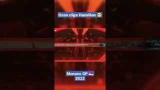 Ocon makes contact with Hamilton 😬 #formula1 #hamilton #monacogp #mercedes #alpine