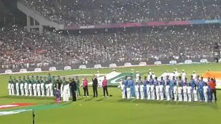 Big B sings National Anthem @ Eden Gardens before India -vs- Pakistan t20 match on 19.03.16.