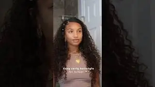 Pt.6 | Easy curly hairstyles for school! 🖍️ #curlyhairstyles