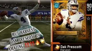 MUT HARVEST DAK PRESCOTT IS AMAZING ‼️‼️🔥🌟MADDEN 20 GAMEPLAY