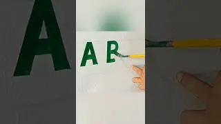 how to write alphabet with brush 🖌️❤️❤️❤️ #shorts #short #alphabetwriting
