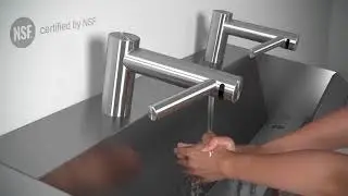 TECHNIK hygienic sinks with Dyson Airblade Tap Hand Dryer