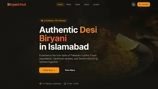 Biryani Hut Islamabad Website Showcase | Restaurant & Food Delivery Web Design #BiryaniHut #Web
