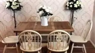 Shabby Chic Ercol Dining Suite with 6 Chairs Retro!