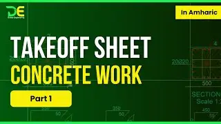 Super Structure Takeoff Sheet on Column and concrete slab Work | PART 1