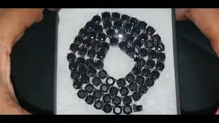 Harlembling fully iced 🧊 out 7mm black ⚫ moissanite tennis chain flash test 🌟 review