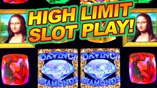 HIGH LIMIT SLOT PLAY ★ $50 BETS ★ DAVINCI DIAMONDS ➜ BIG BETS LIVE PLAY