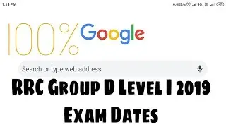 RRC Group D Level I 2019 Exam Dates