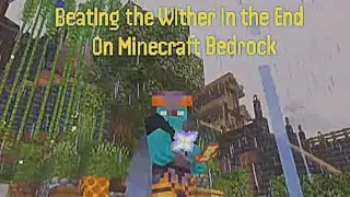 💢Defeating the Wither on Bedrock Minecraft in the End🌟.#minecraft #gaming #gamer
