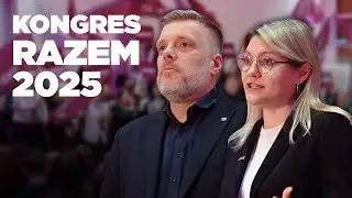 Kongres Razem 2025 (Adrian Zandberg, Aleksandra Owca, Bartosz Grucela)