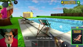 Scary Teacher 3D gameplay Chapter 1 level 10- Sun-bath Disaster
