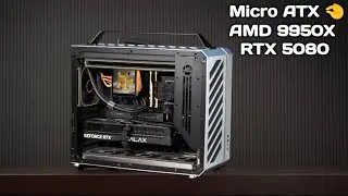 Powerful Micro ATX Gaming Pc Build with AMD R9 9950X And RTX 5080 #pcbuild