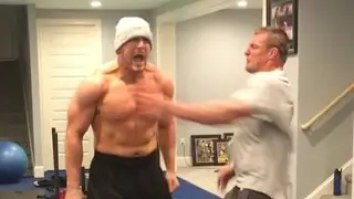 Gronk Fires Up Mojo Rawley - You have to see Rob Gronkowski giving Mojo Rawley a fi