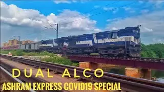Delhi-Ahmedabad 02916 Ashram Express With Dual Alco Thrased Bridge In Full Speed