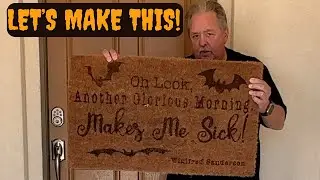 Witchy Welcomes: Laser-Engraved Halloween Doormat with Hocus Pocus Magic! #HalloweenDoormat