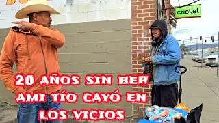 LE OFRECI UN REFRESCO AMI TIO HACE TIEMPO QUE NO LO MIRABA YA NO SABIA NADA DE EL