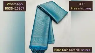 Fashion Relay presents Rose gold Soft silk sarees!#rosegold#softsilksarees#sareelove#ethnicwear