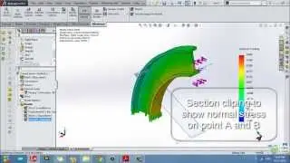 Solidworks - Stress simulation on curved beam