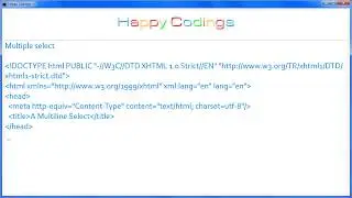 HTML | Multiple select
