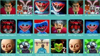 Scary Teacher 3D,Mr Hopps Manor Escape,Poppy Horror,Poppy Huggy Wuggy,Poppy Playtime,Prankster 3D