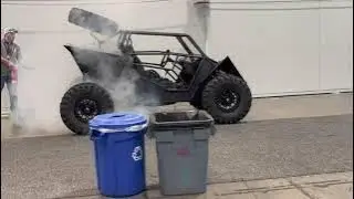 SEMA show 2022 electric vehicle fire from Legacy EV