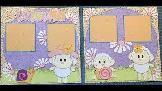 Love EWE So Much Layout:  Scene Scrapbooking with Cricut